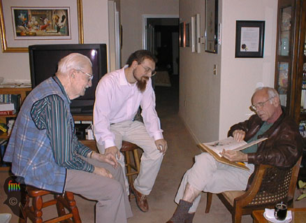 Carl, Frank and Richard in Carl's living room