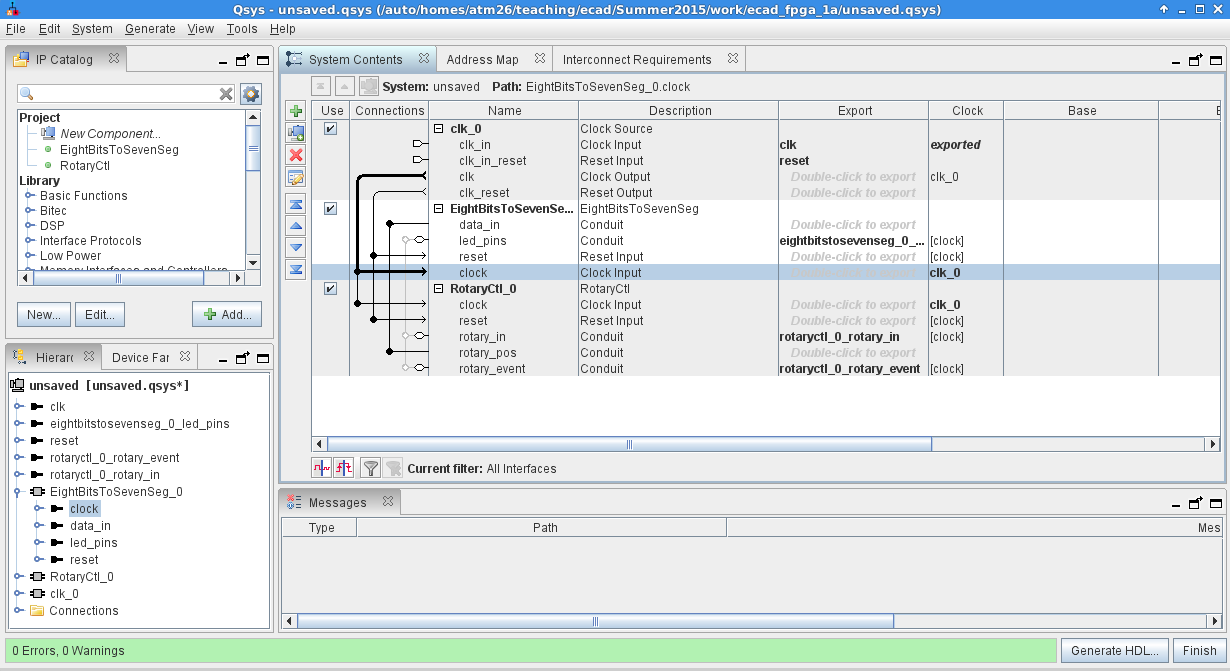 Qsys rotary controller system