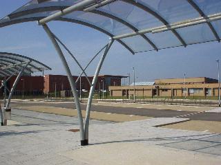 The Park and Cycle Facility with the Computer Laboratory in the background