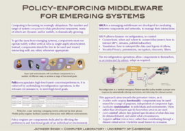 Policy-enforcing middleware for emerging systems