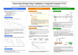 Linear-time Parsing Using Combinatory Categorial Grammar (CCG)