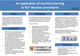 An application of machine learning to RCF decision procedures