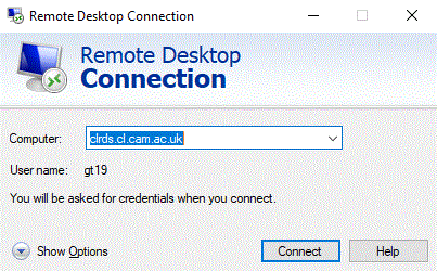 MSTSC window