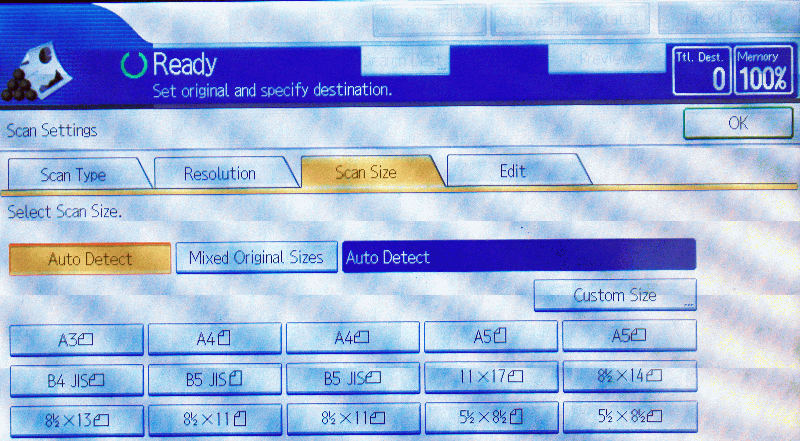size screen