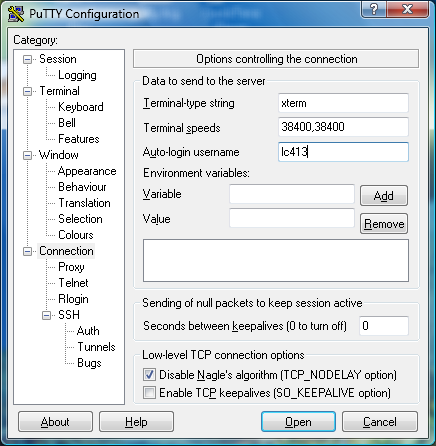 auto-login configuration