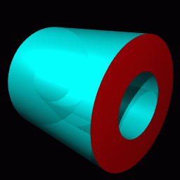 <Image:
the same object generated as an extrusion (rendered tranparently).>