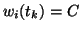 $w_i(t_k)=C$