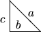 \begin{picture}(40,12)
\put(15,0){\line(1,0){10}}
\put(15,0){\line(0,0){10}}
...
...ine(1,-1){10}}
\put(12,3){$c$ } \put(17,1){$b$ } \put(21,5){$a$ }
\end{picture}