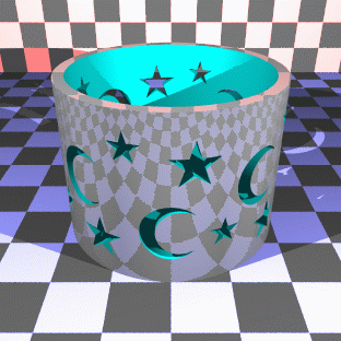 A ray traced CSG object