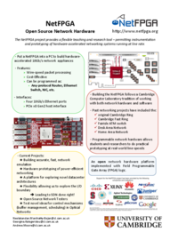 NetFPGA - Open Source Network Hardware