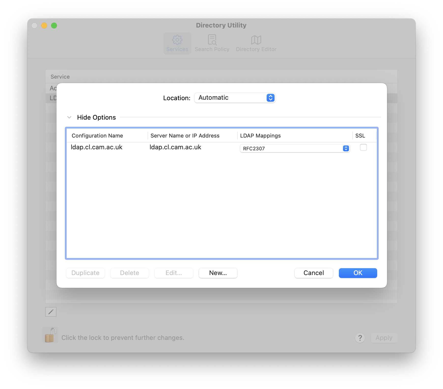 ldap configuration settings