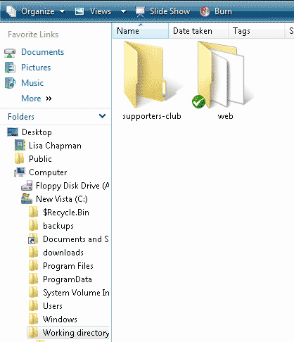 New directory folder