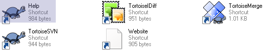 TortoiseSVN program menu