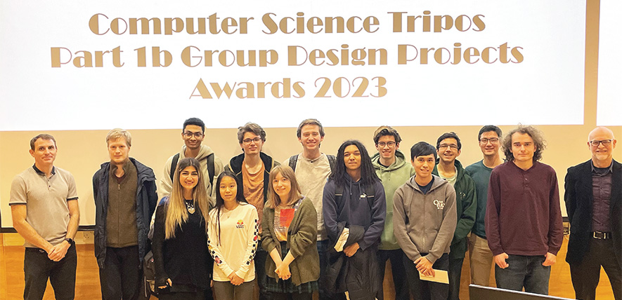 Three teams of students were announced as the winners of the Part 1B group project awards