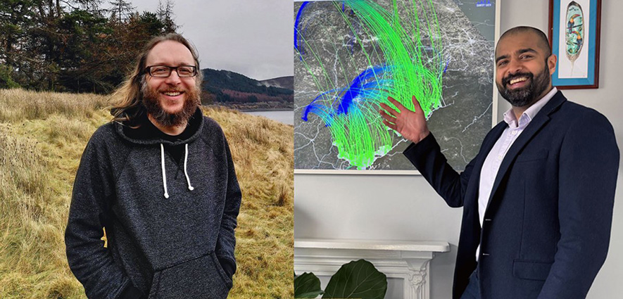 Dr Michael Dales, left, and Dr Sadiq Jaffer, right, are our Planetary Computing Fellows