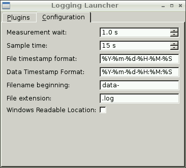 Screenshot of GUI configuration tab.