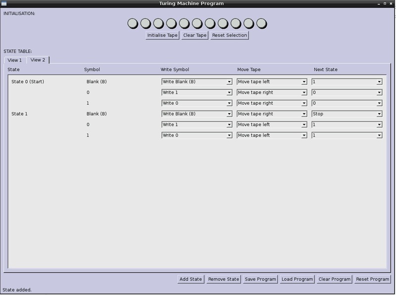 alternate GUI Turing state view