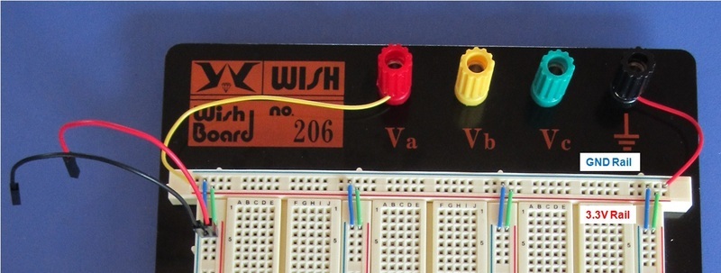 breadboard supply rail connection