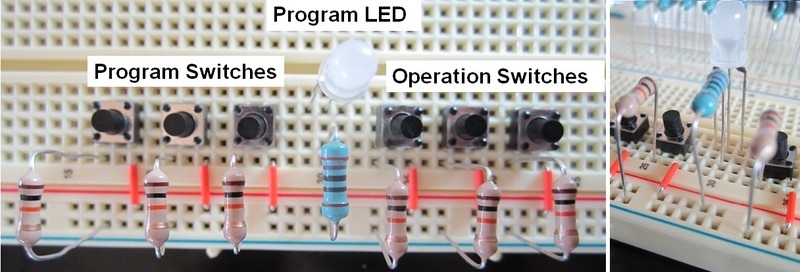 connecting the switches to the breadboard