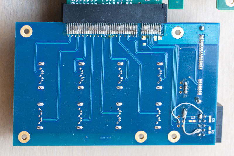 PCIe to SATA board rear photo