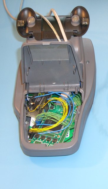Rear view of tampered Chip & PIN terminal