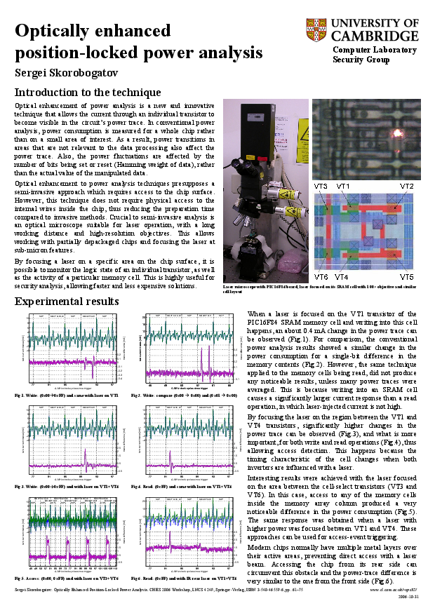 Position-locked power analysis