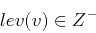 \begin{displaymath}
lev(v) \in Z^{-}
\end{displaymath}