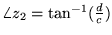 $\angle {z}_{2} = \tan^{-1}(\frac{d}{c}) $