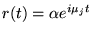 $r(t)=\alpha e^{i\mu_{j}t}$