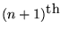 $(n+1)^{\mbox{th}}$