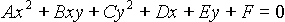 Ax^2+Bxy+Cy^2+Dx+Ey+F=0