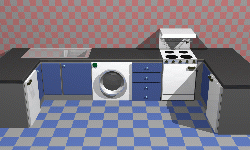 <Image:
a ray traced model of a kitchen design.>