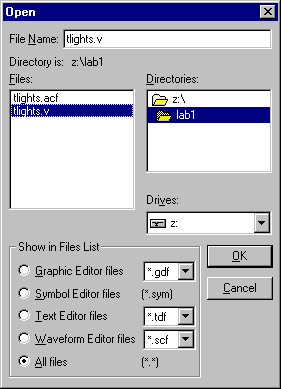 Open dialog box