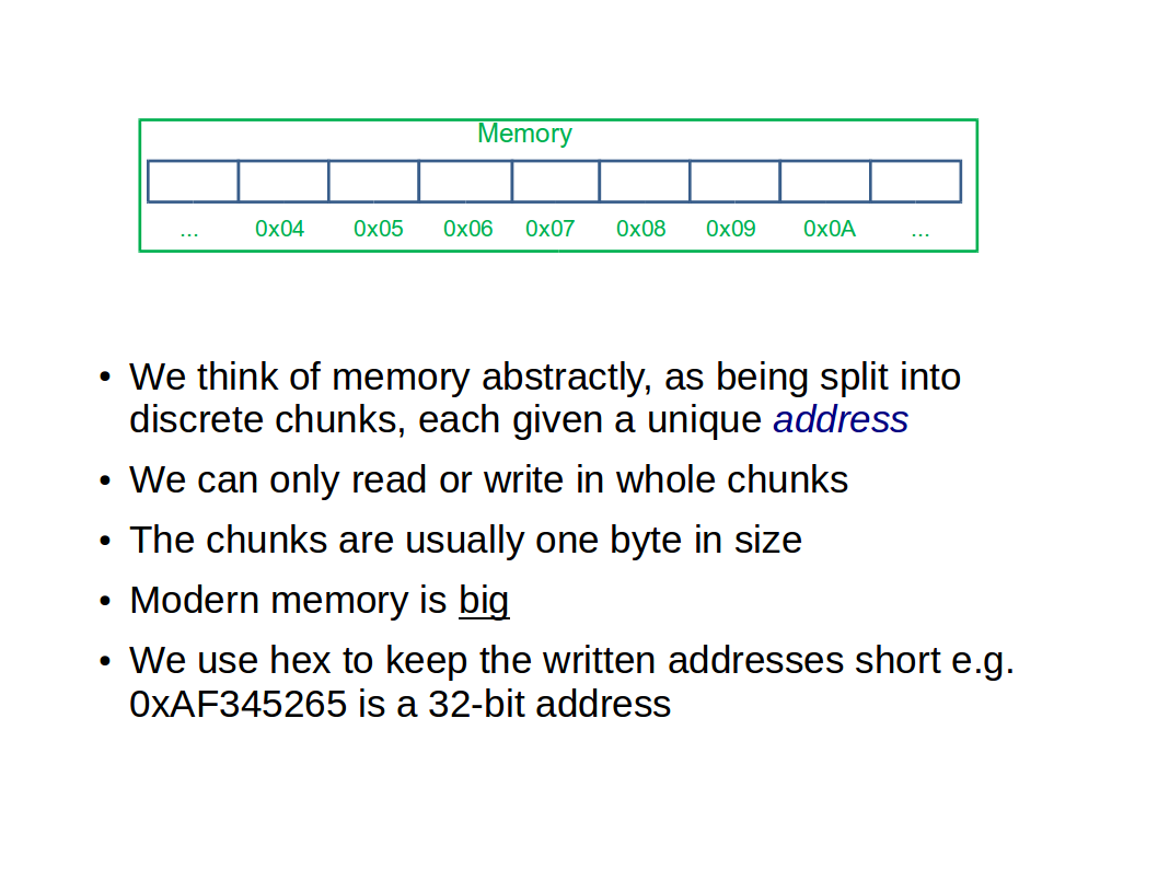 Simplified Memory Model
