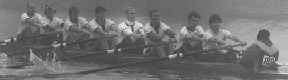 A rowing eight on the river Cam