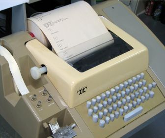 Teletype/teleprinter: These devices were almost entirely mechanical with the electric circuit being little more than one switch activated by cams for transmit and one solenoid for receive.
