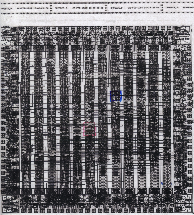 Mask for a Mask-Programmed Gate Array: (Greaves 1995, ECL for Ring Network)