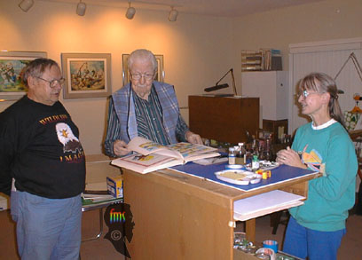 Gerry, Carl and Betty in Carl's study