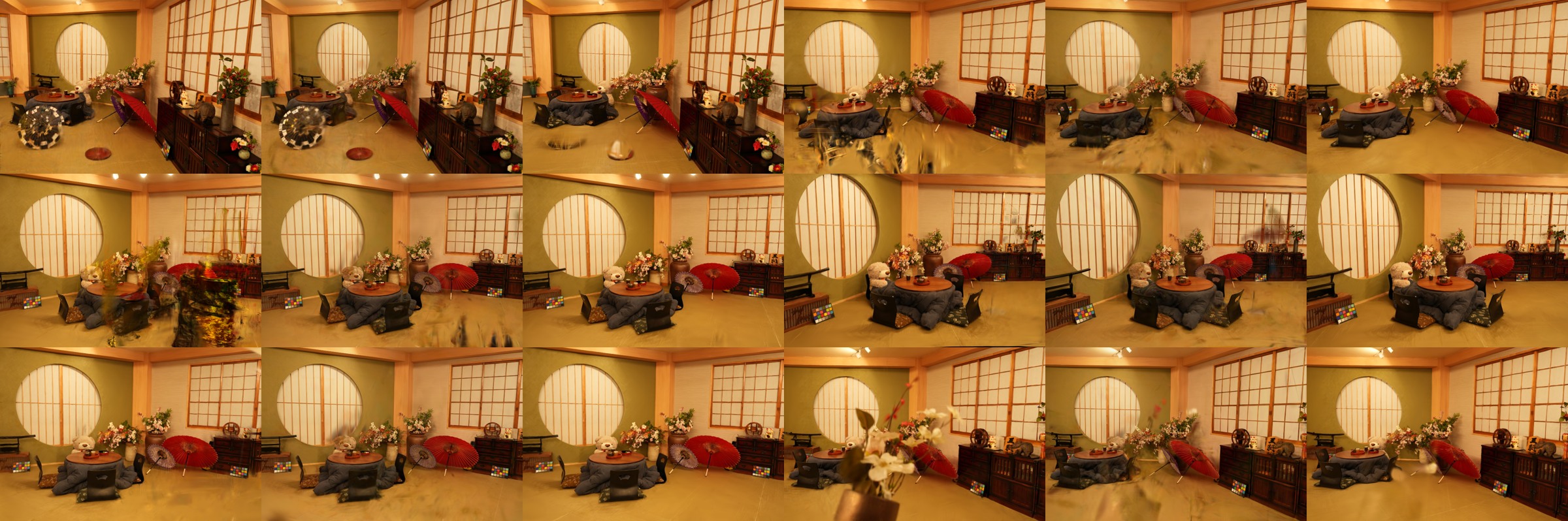 Storyboard of six side-by-side trajectory frames