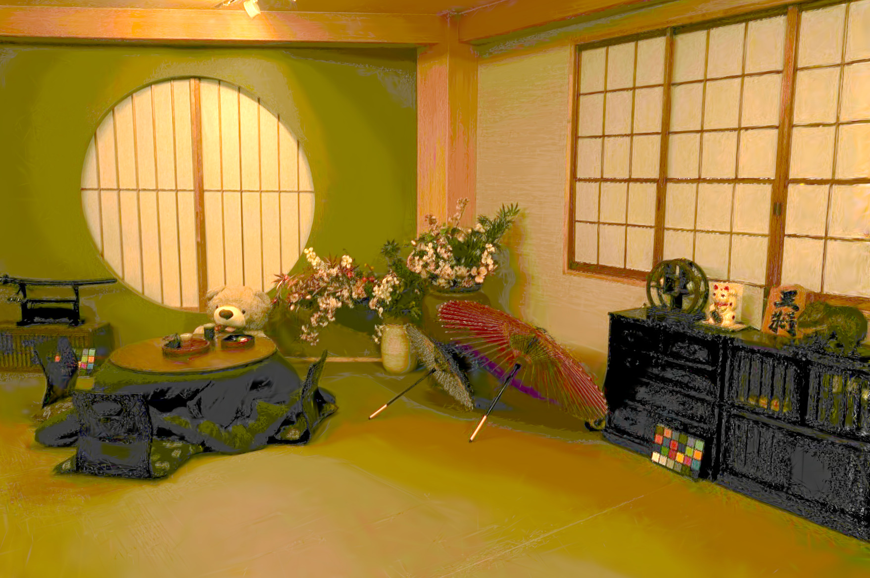 NTF-GS v0 render for held-out frame 0032
