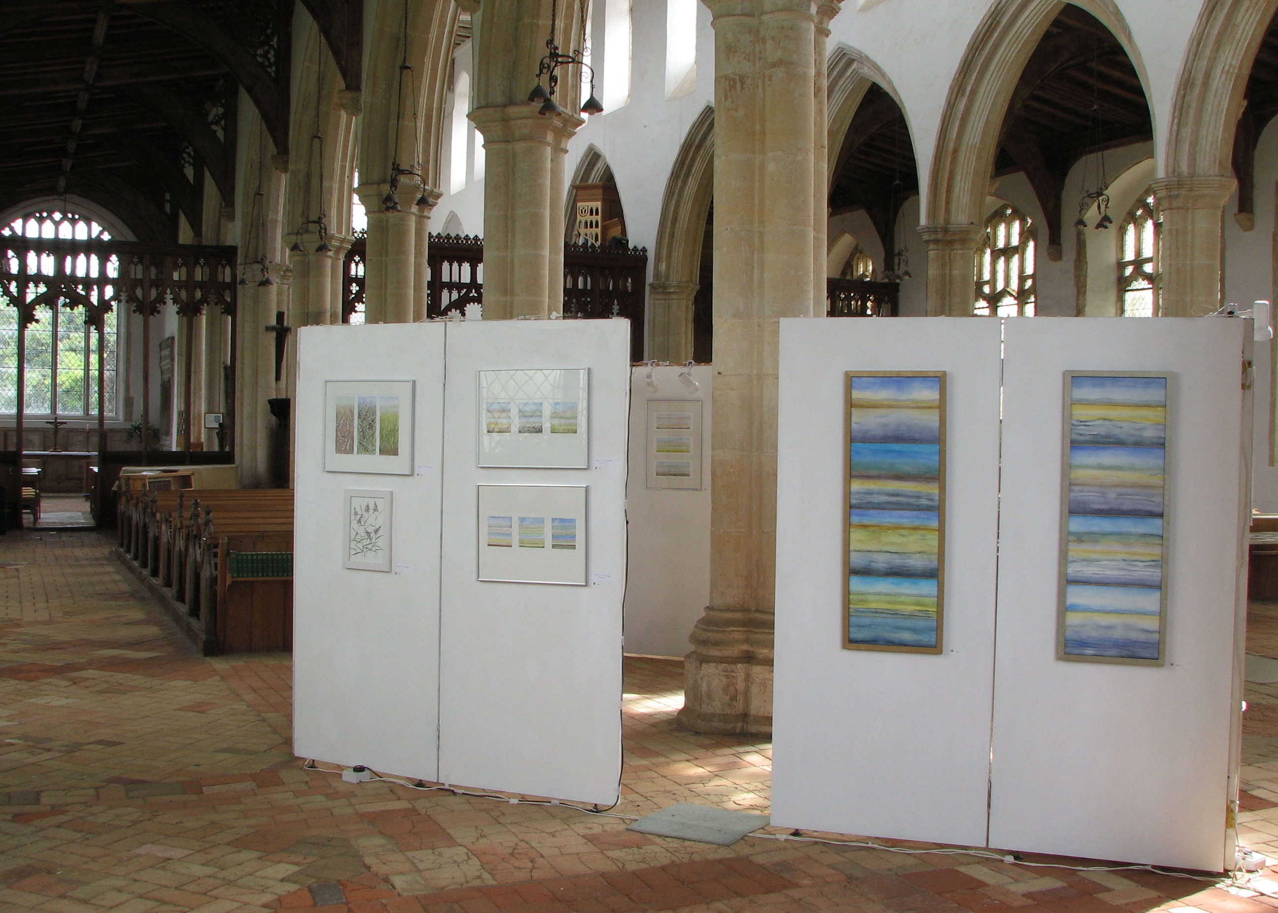 Jean Bacon Exhibition in Blythburgh church, August 2007