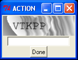 Tk widget for EarthLink CAPTCHAs